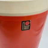 Tabouret de rangement orange Flair Pays-Bas années 70