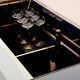 Leopard velvet mirror brass chrome sideboard Michel Pigneres 1969