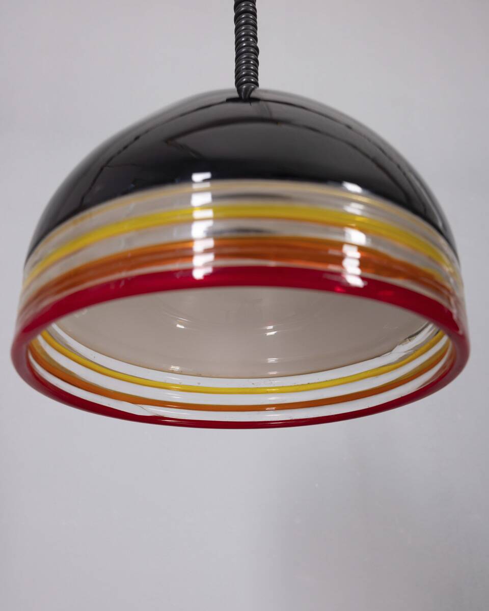 Lampe pendante en verre murano des années 1970 conçue par r pamio et r toso pour leucos