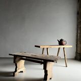 Primitive side table bench | Belgium | 1900s