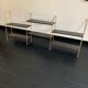 Pair shelves vintage 1960 string chocolate gold - 144 x 58 cm