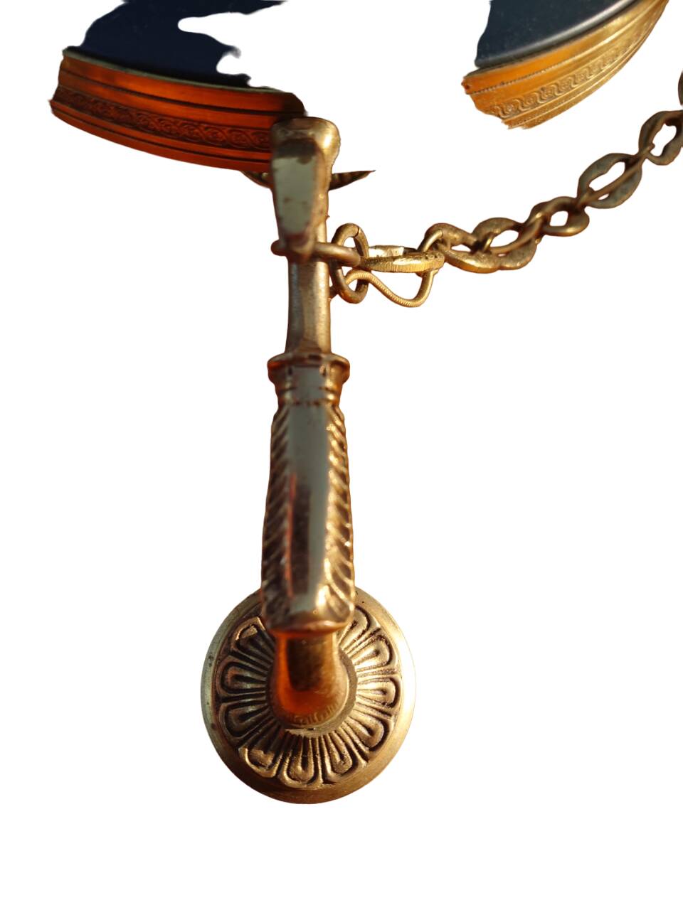 3-branched empire chandelier in bronze