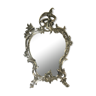 Nineteenth century mirror in silver bronze