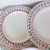 6 vintage flat plates from Céranord St Amand