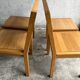 Set of 4 solid oak dining chairs – 1990s