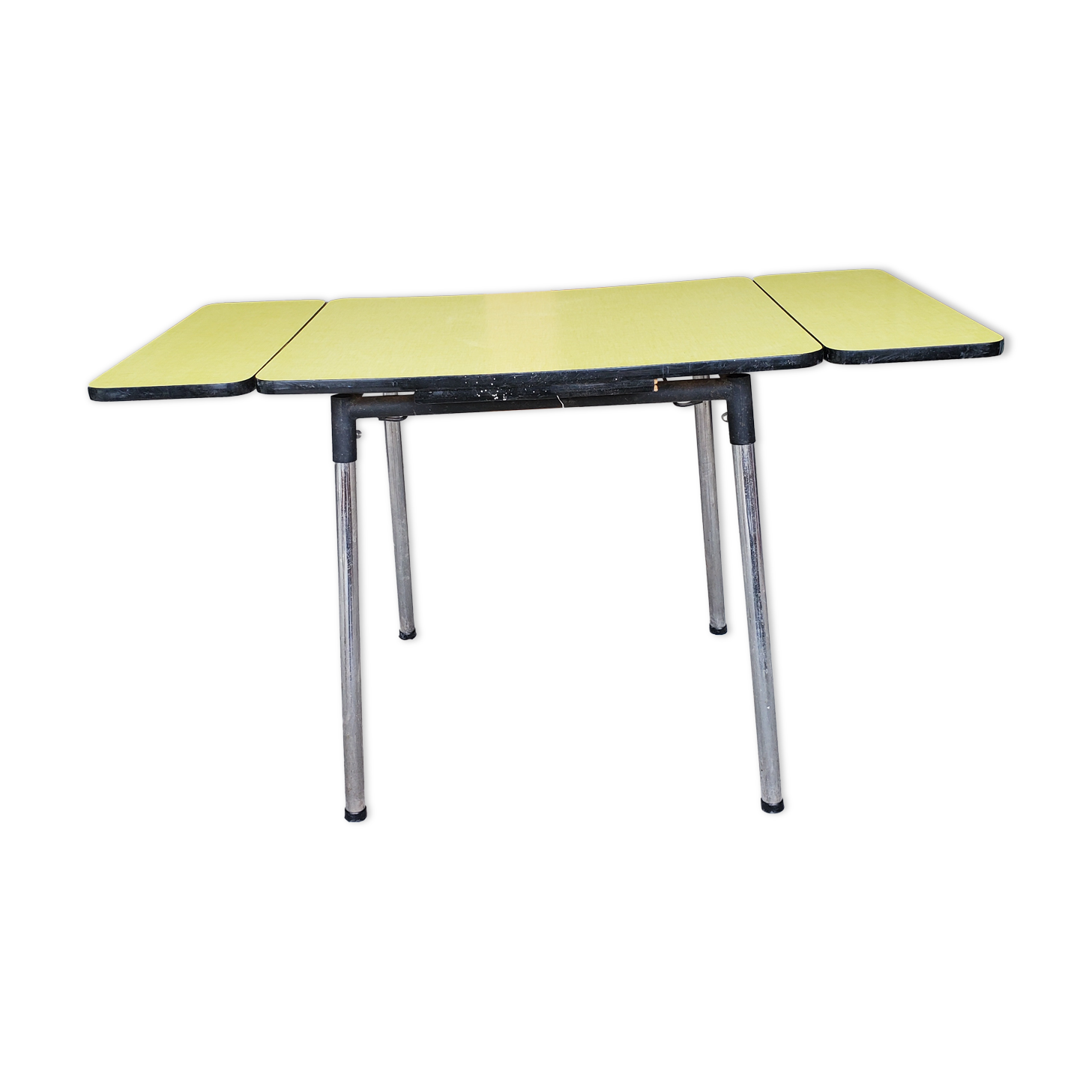 Yellow formica table