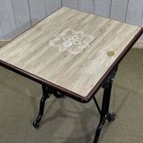Bistro table with cast iron base - modern design