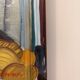 Mid-Century Modern Swedish "The Store" Vintage Figurative Oil Painting, Framed