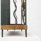 Art deco wrought iron umbrella stand with floral decoration, France ca. 1930