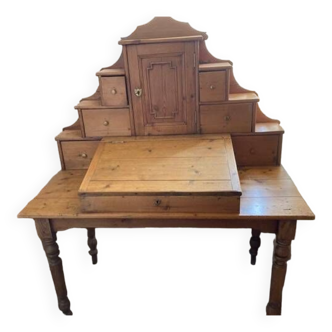 Pupitre desk with 6 drawers and small door