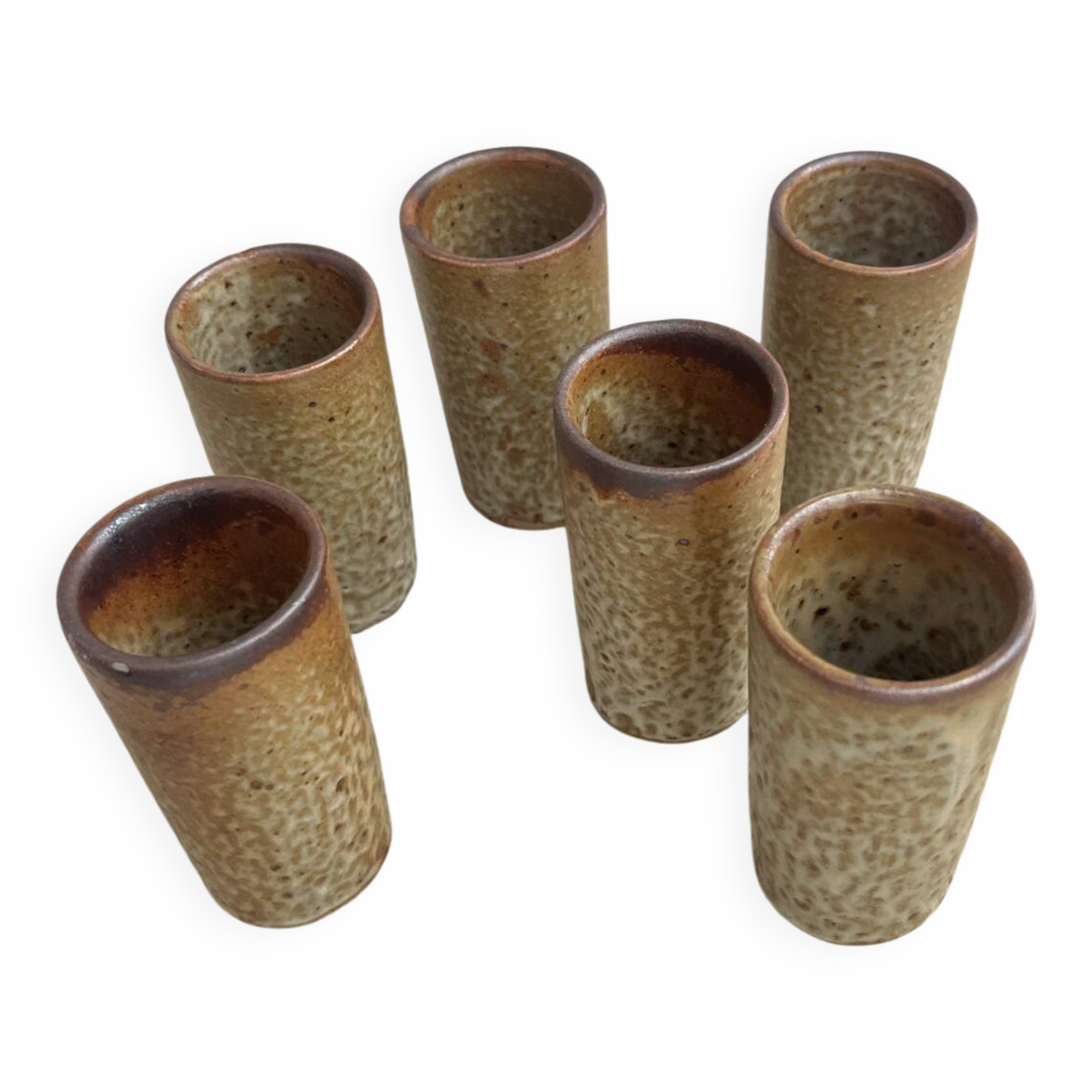 6 stoneware vases