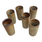 6 stoneware vases