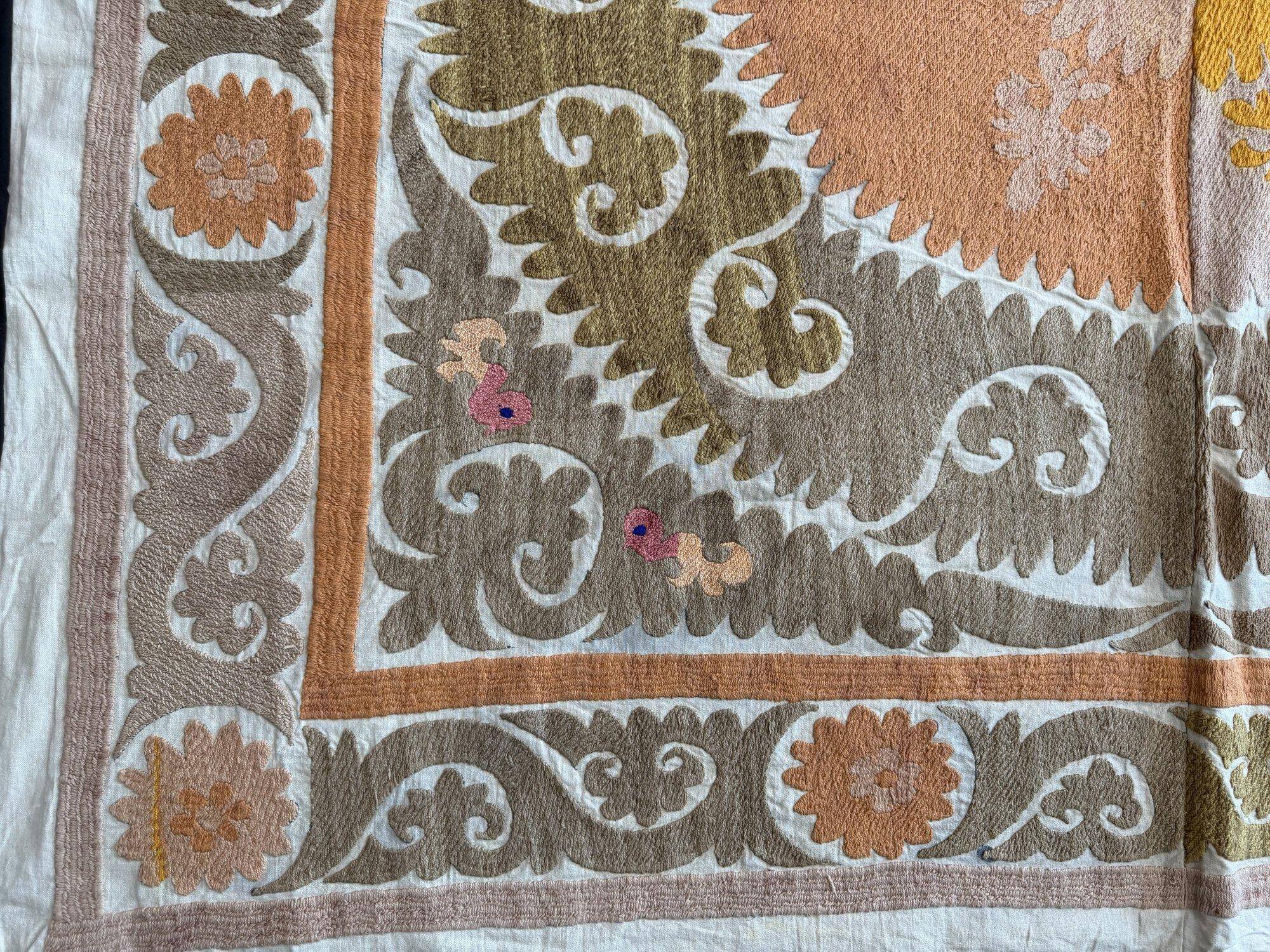 Vintage hand-embroidered tablecloth 150x153 cm