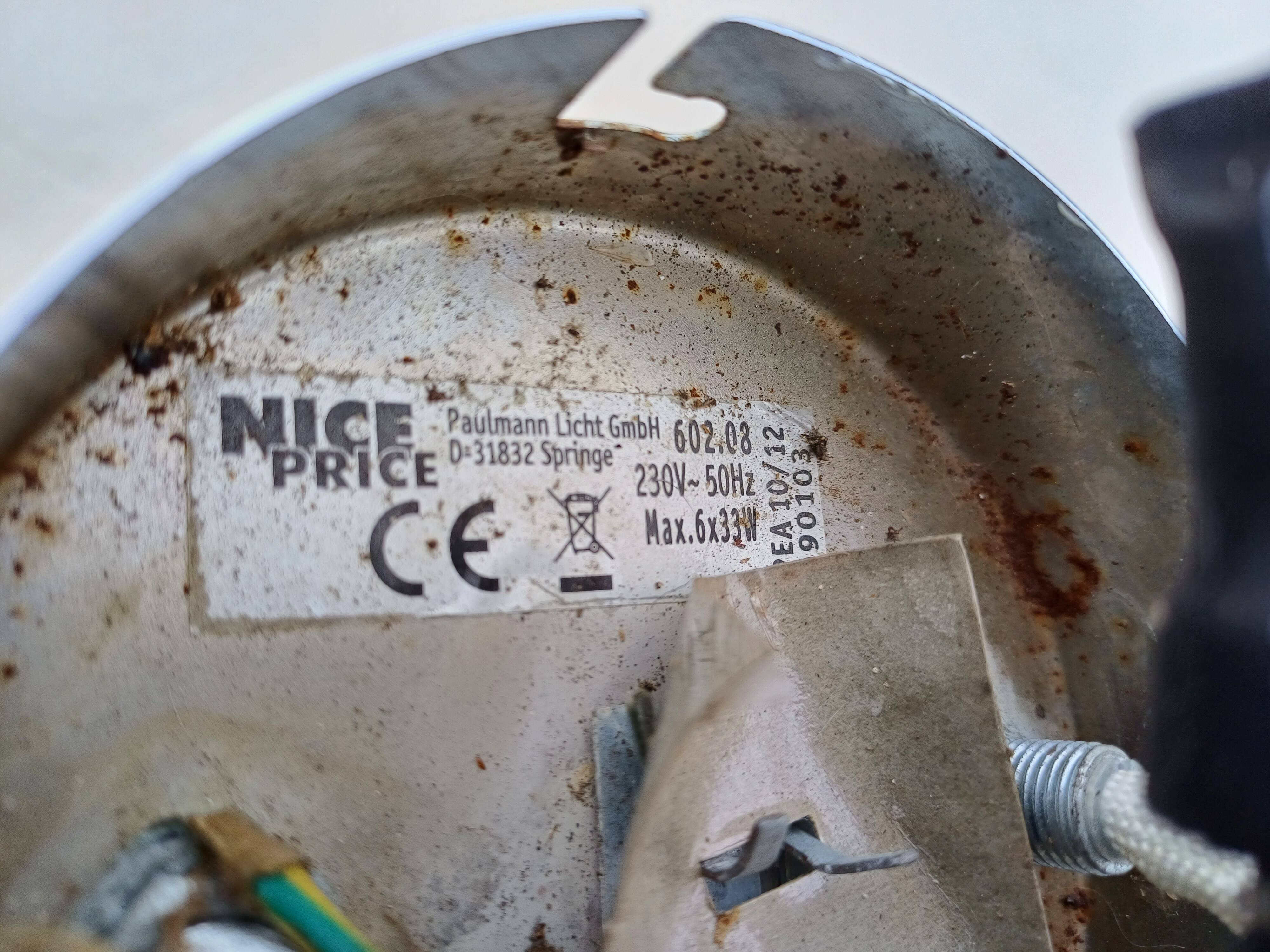 Vintage Chrome Pendant Light