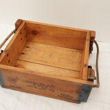 Military crate wood rope