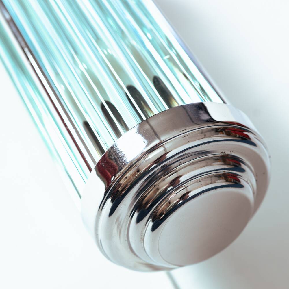 Applique murale Art déco avec tubes en verre, lampe de barbier, années 1930