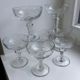 Set of 7 crystal champagne glasses 30s-40s
