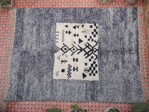 Tapis Beni M'rirt vintage en laine marocain berber 335 x 250 cm