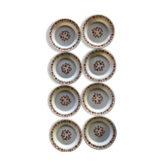 Lot of 8 vintage dessert plates 70