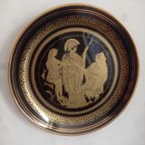 Plat porcelaine peinture en or