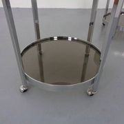 Mid-Century Glass & Metal Serving Bar Carts, 1960s, Set of 2