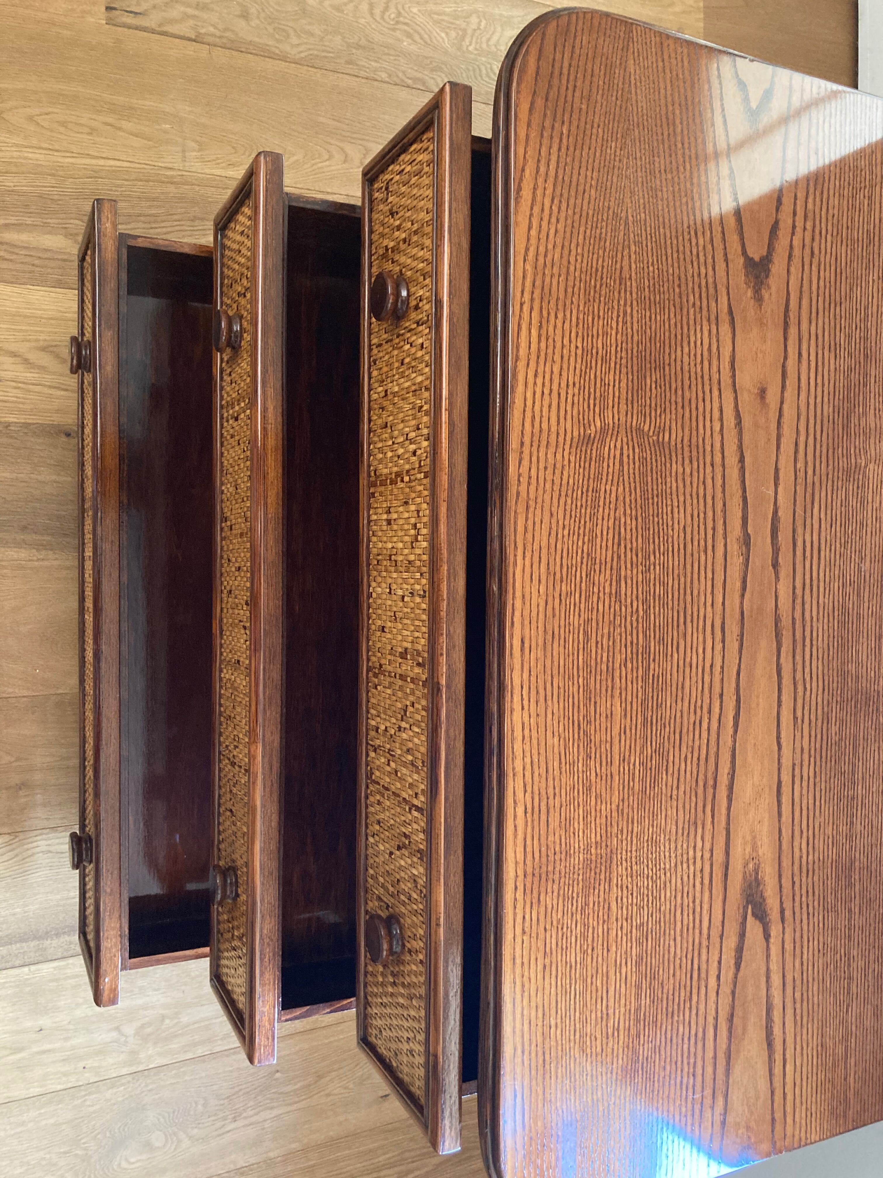 Dresser in rattan, designer Maugrion