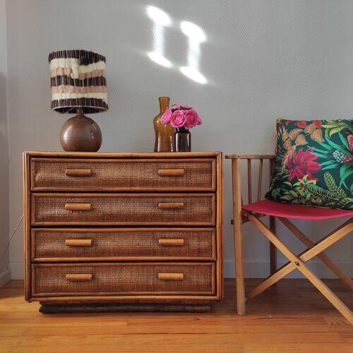 Rattan chest of drawers