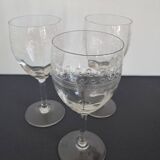 3 old guilloche glasses from the 20s