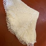 Round crochet tablecloth