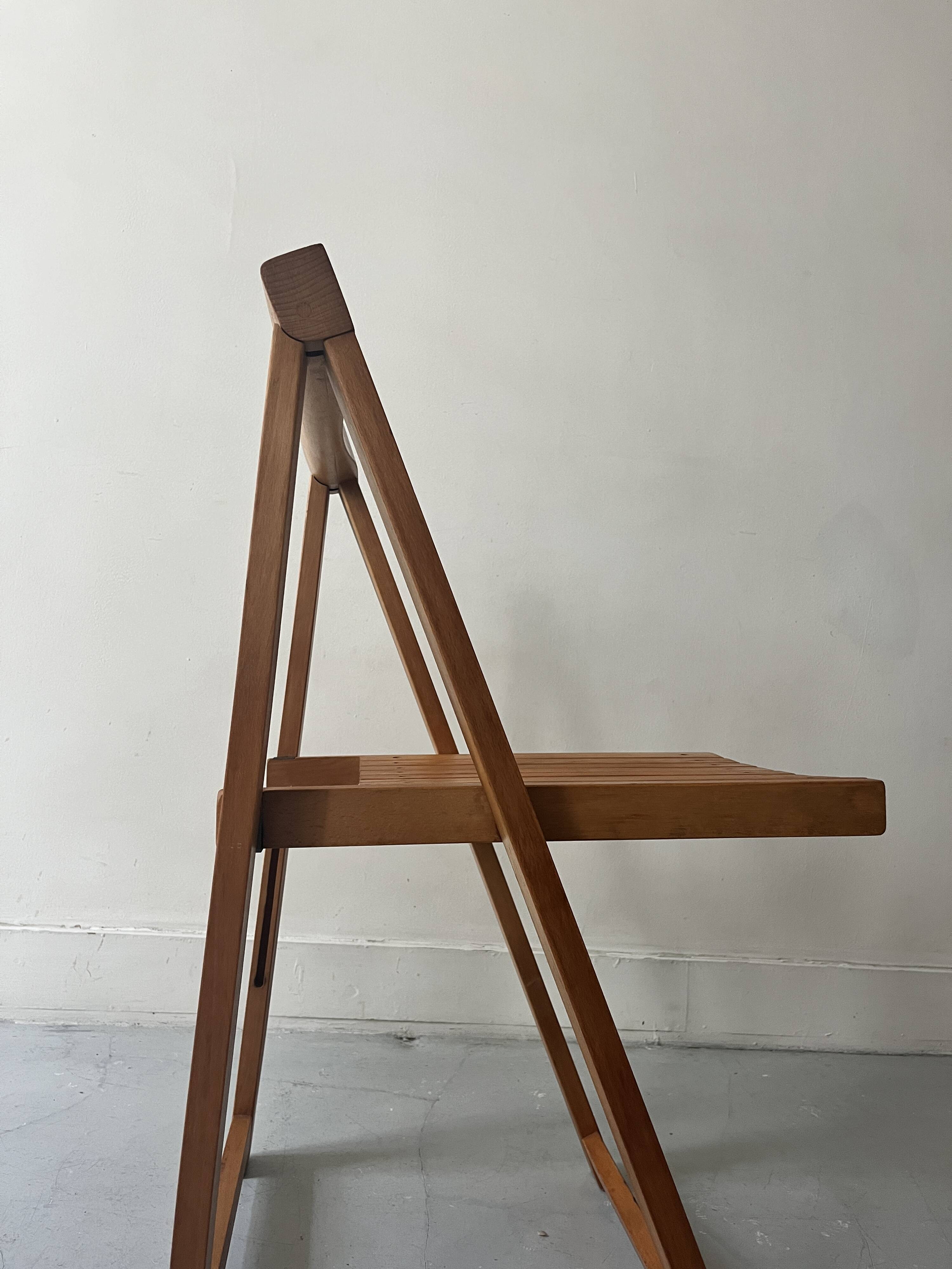 wooden folding chair by Aldo Jacober, design 1960/1970