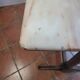 Table de bistrot piètement chêne dessus marbre
