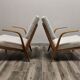 Mid-century wool boucle armchairs