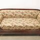 Antique Louis-Philippe canapé in walnut and fabric, Italy, 19th century
