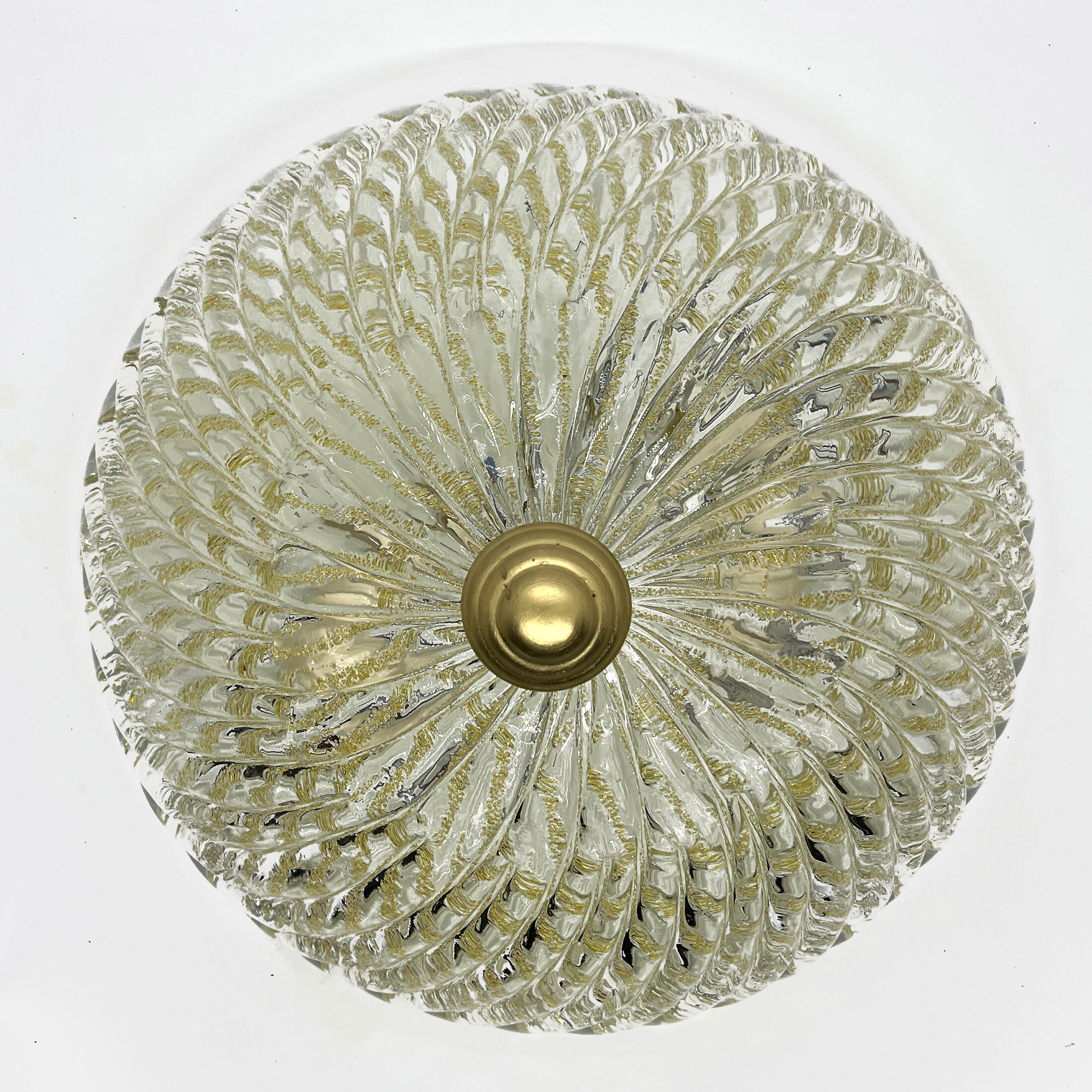 Large ice glass ceiling lamp, Massive, Germany, 1970s