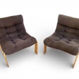 Vintage lounge chair pair "Neapel" – circa 1960, 100% cotton fabric