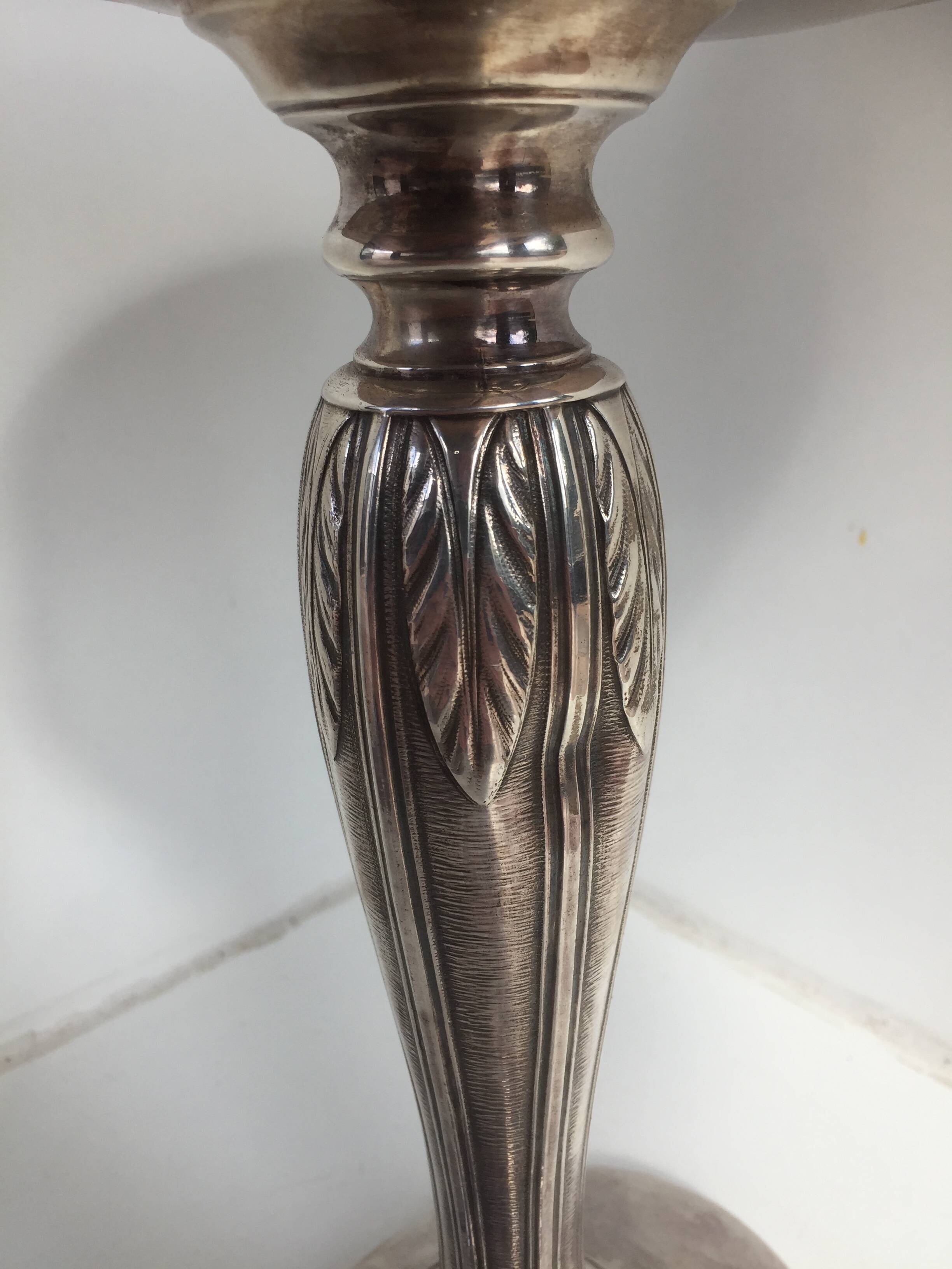 Fruit cup on silver metal stand