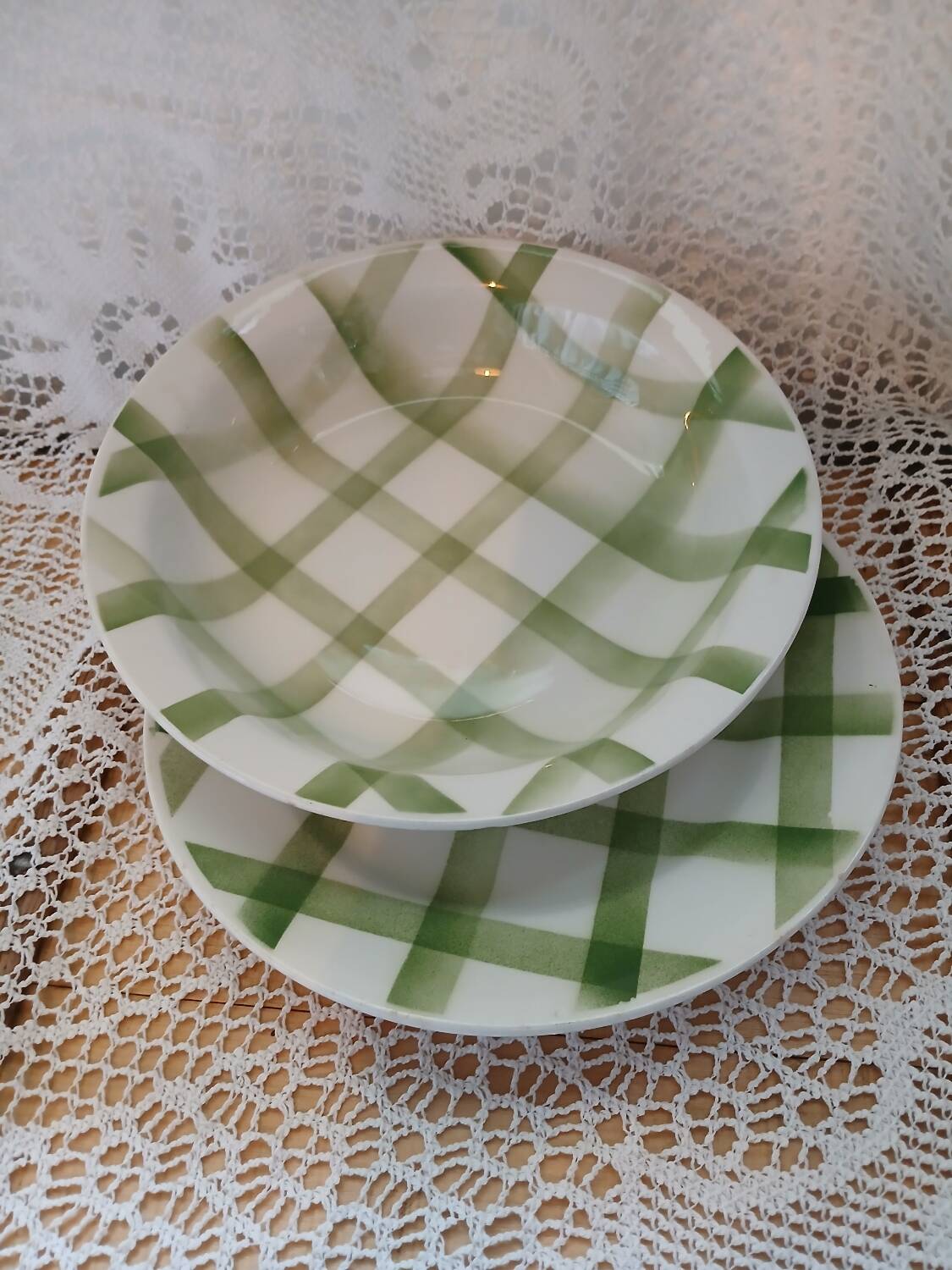 2 old Moulin des Loups dishes