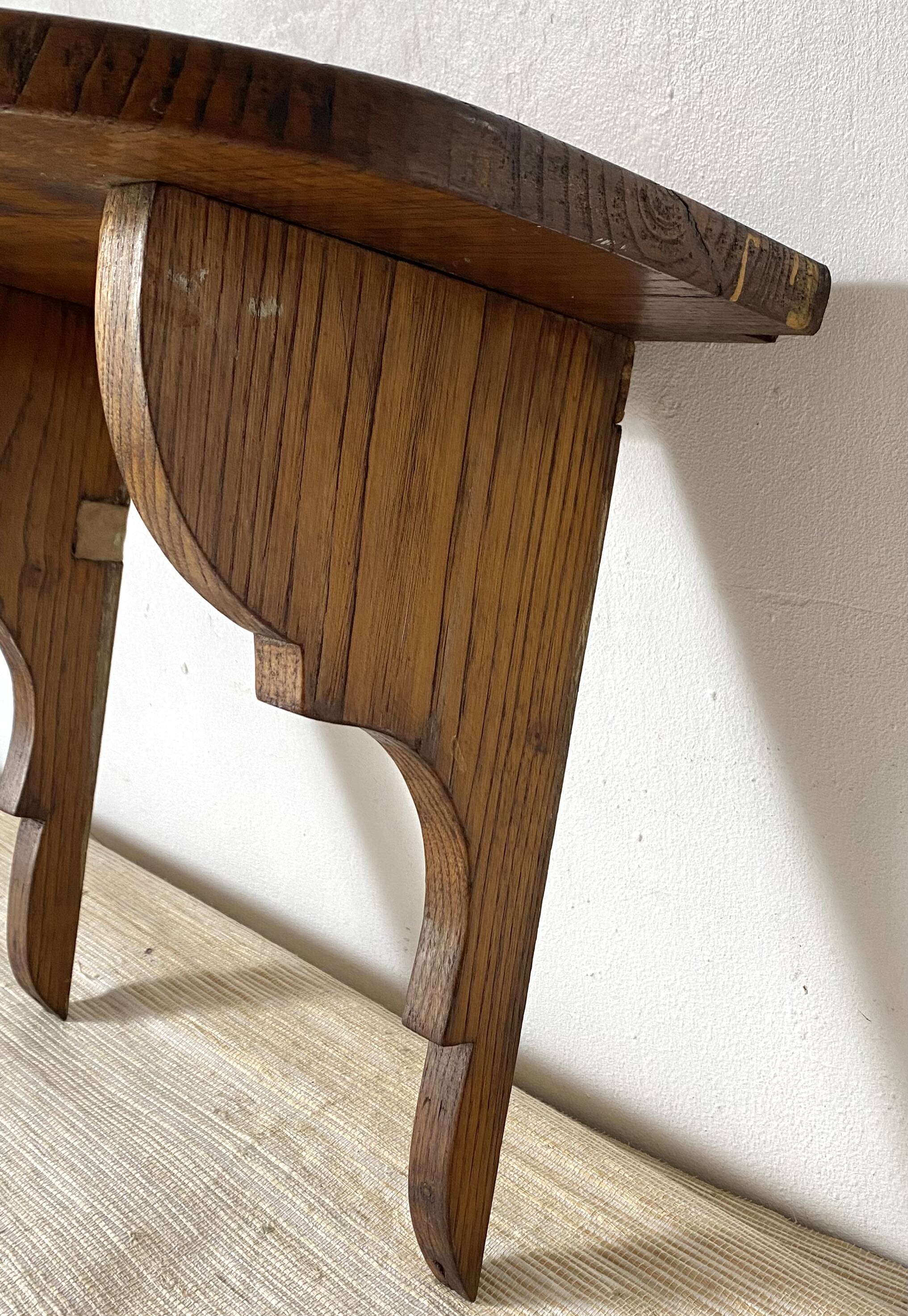 Rustic wooden wall shelf