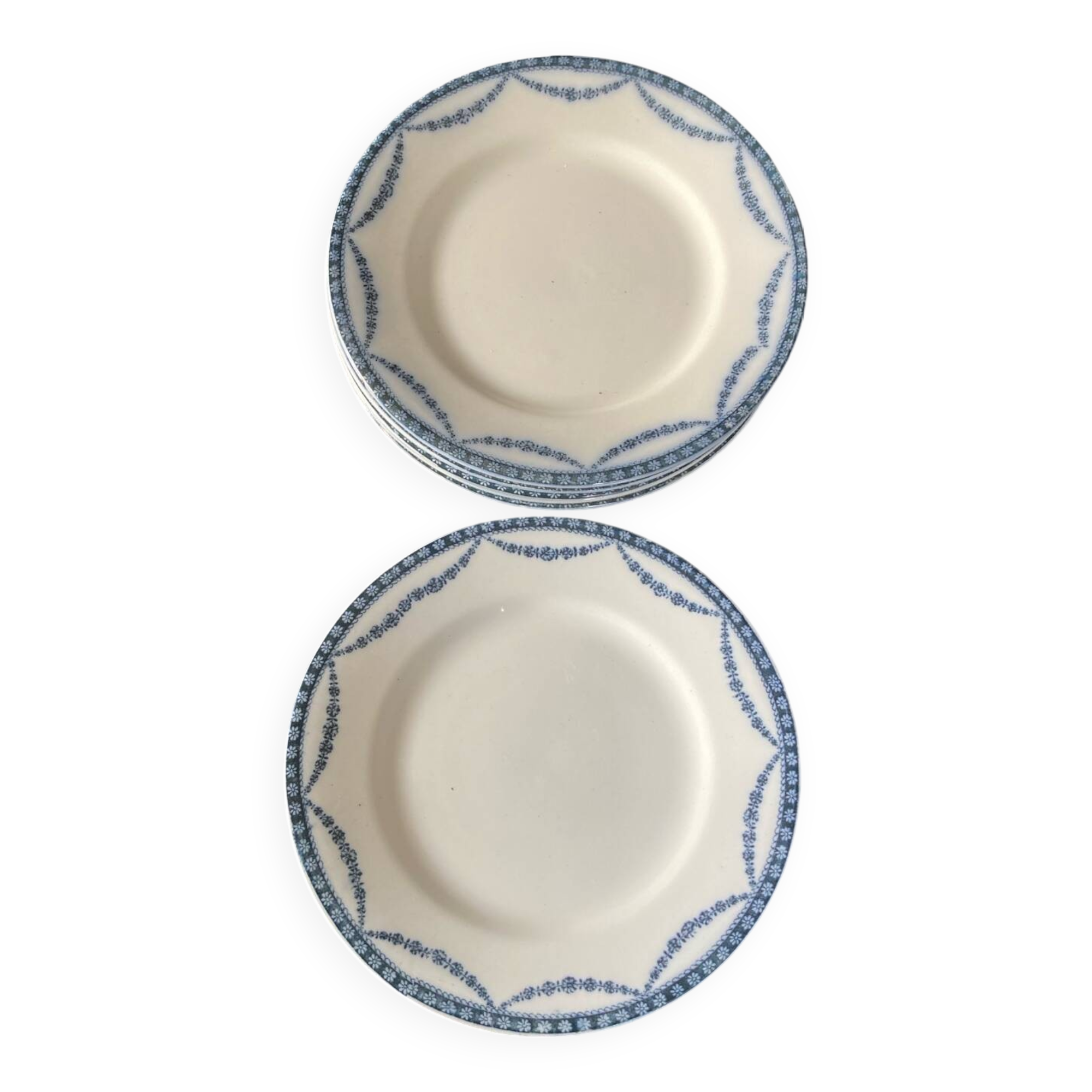 Set of 6 iron earth plates