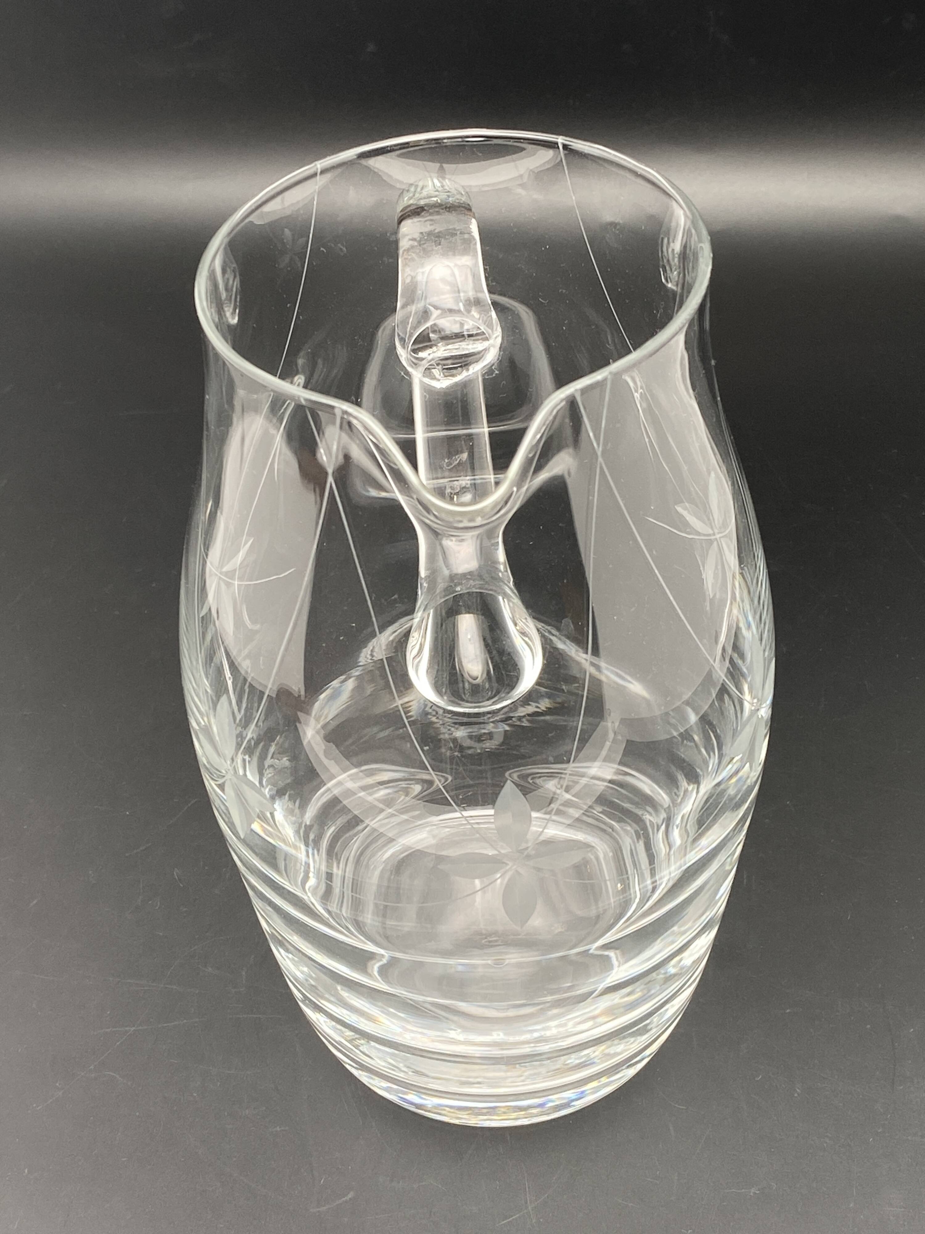Fine chiseled glass carafe