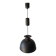 Brushed metal pendant lamp with a bronze appearance, 1970s, Germany