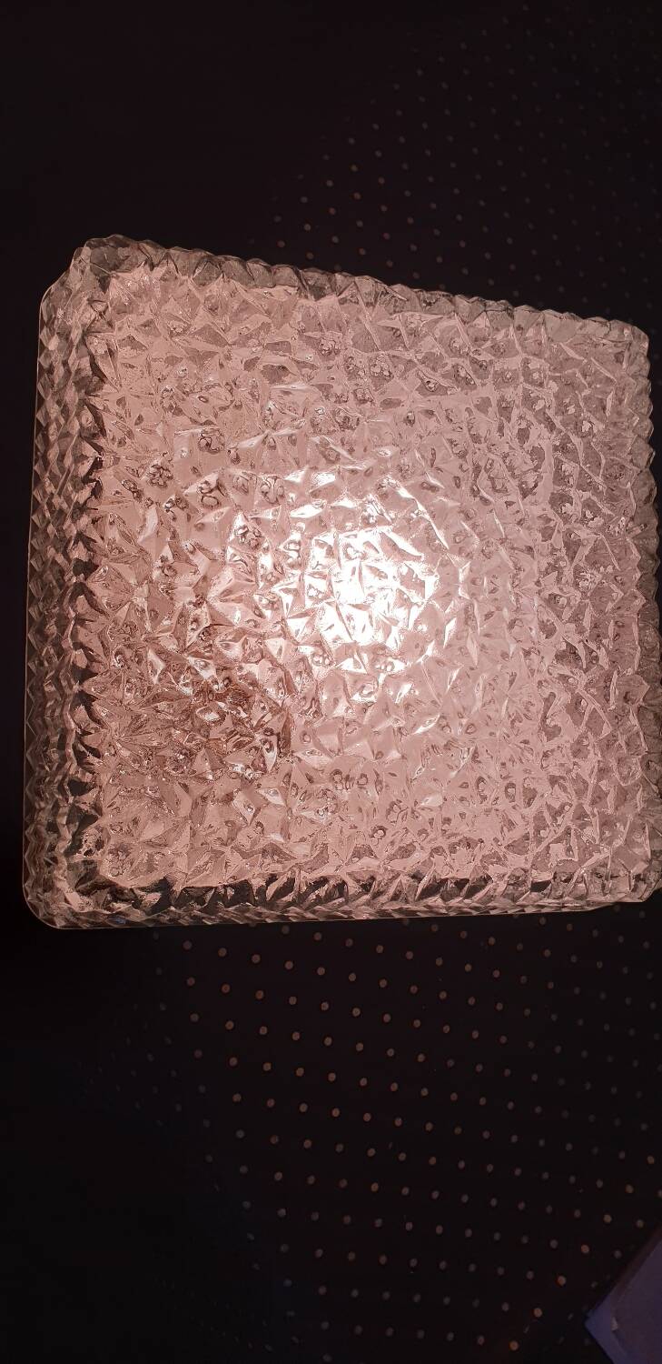 Set of three Holophane ceiling lights