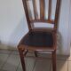 Wooden chair bistro restyled seat black