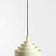 1960s Space Age heavy solid slatted metal pendant lamp