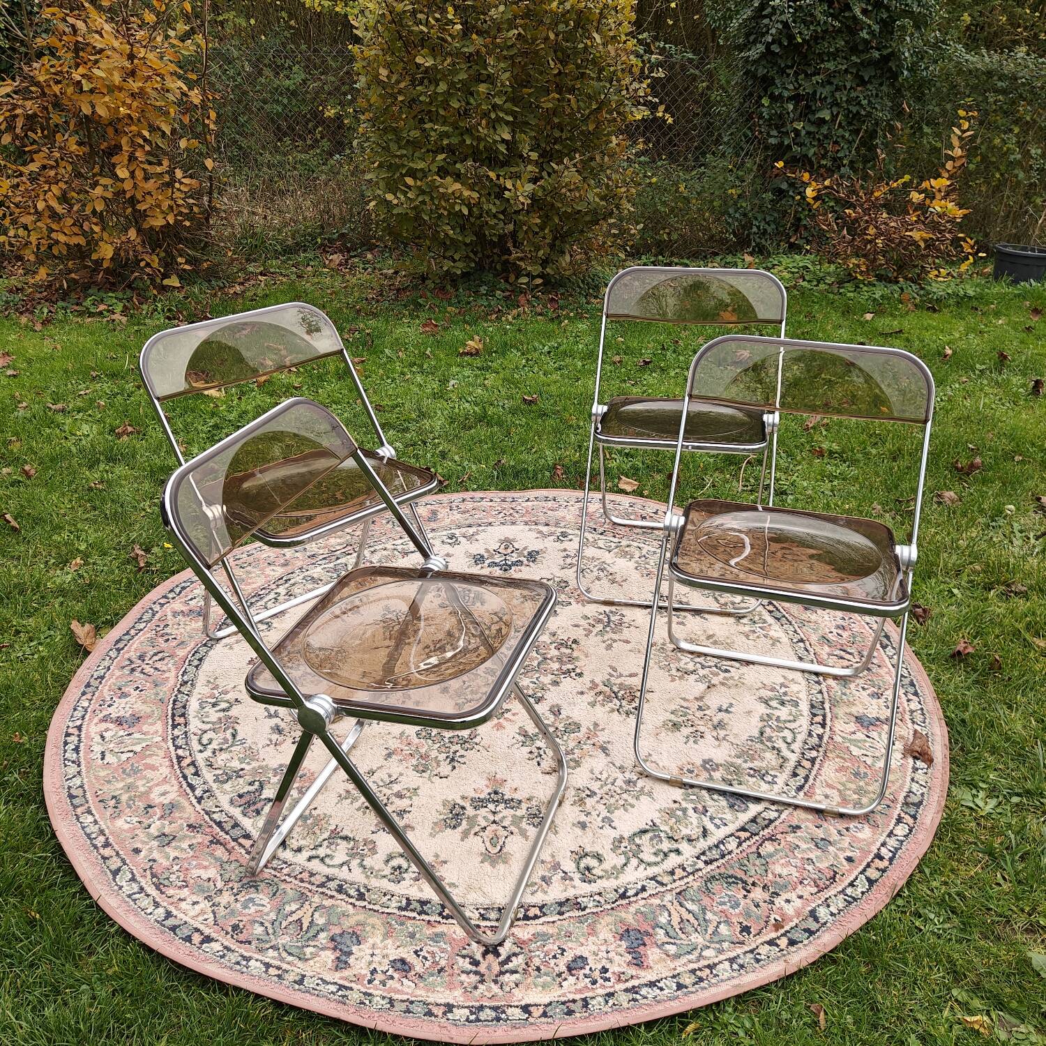 Suite de 4 chaises Castelli Plia Giancarlo Piretti