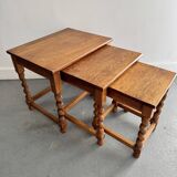 Set of 3 Oak Nesting Tables