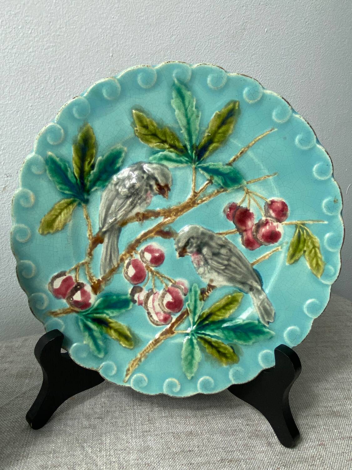 Sarreguemines majolica plates