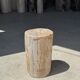 Small side table in white, grey, beige petrified wood H28 D18 - 3330
