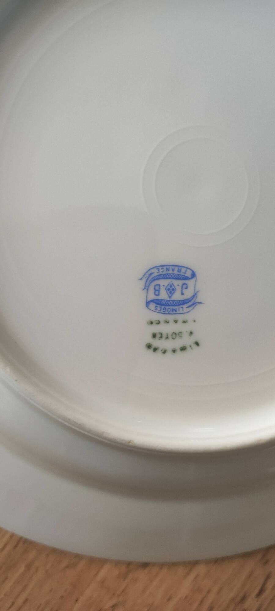 Lot de 3 assiettes creuses limoges - jean boyer (circa 1950)