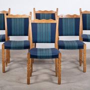 Dining Chairs in Oak by Hennnig Kjærnulf, 1960s, Set of 6
